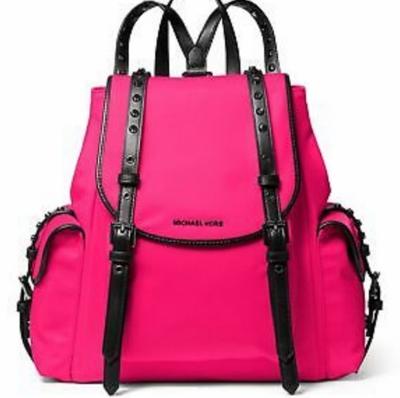 Michael kors Leila neon pink flap backpack